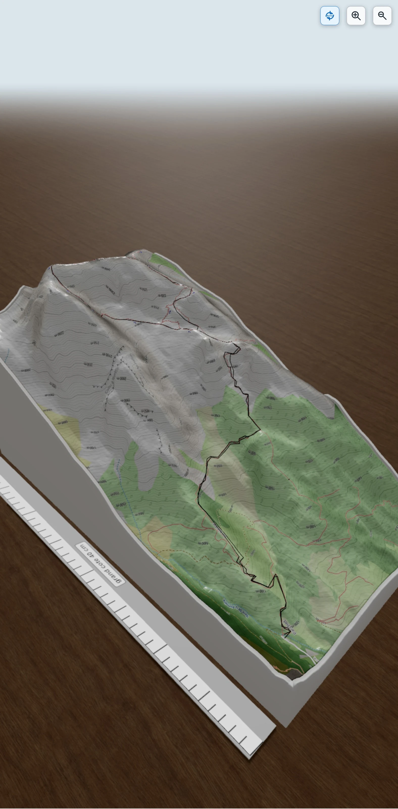Carte en relief 3D de Traversée de l'Etale par l'arête (Aravis), avec relief topographique