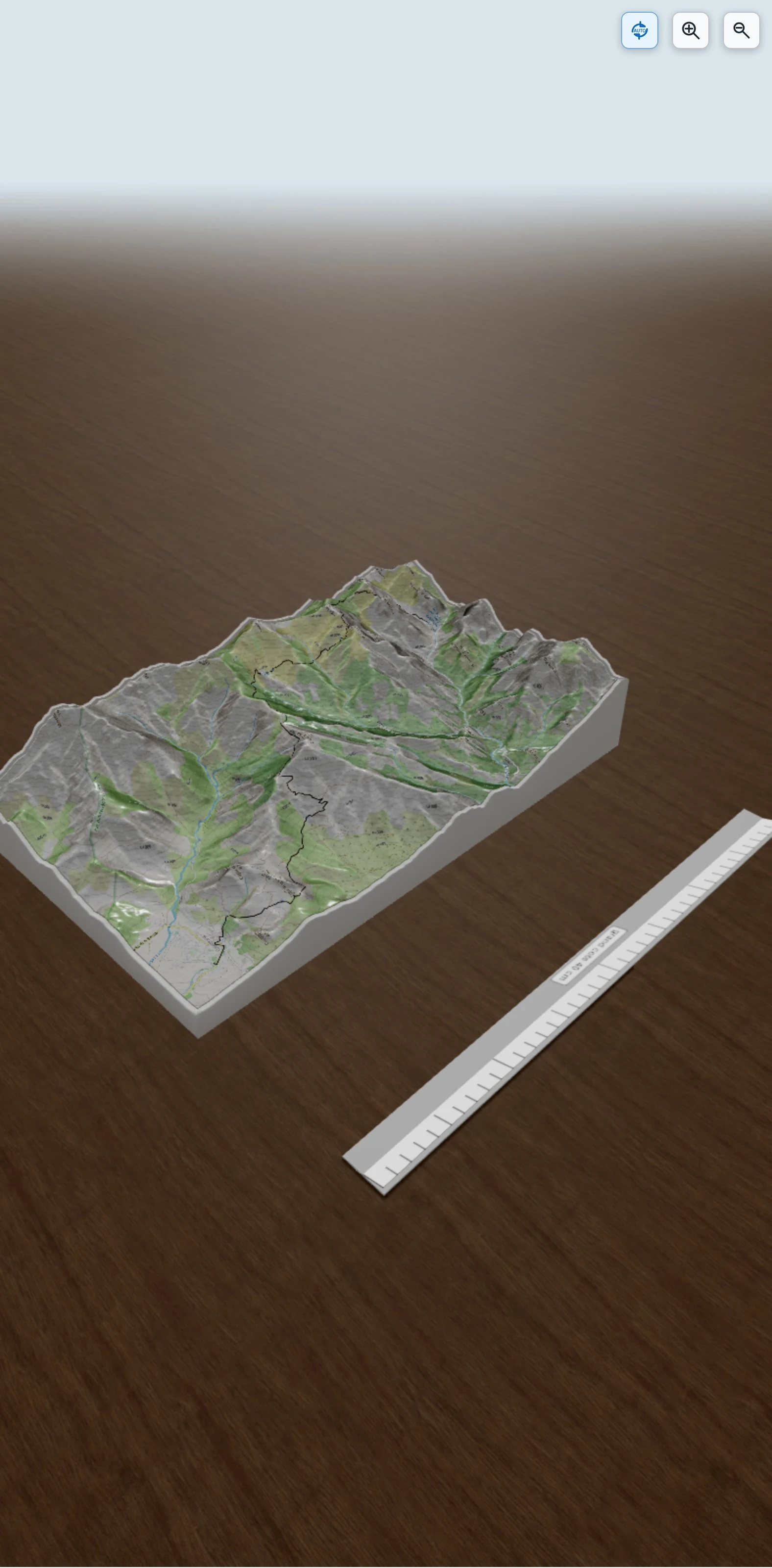 Carte en relief 3D de Traversée de la Corse (GR20), avec relief topographique
