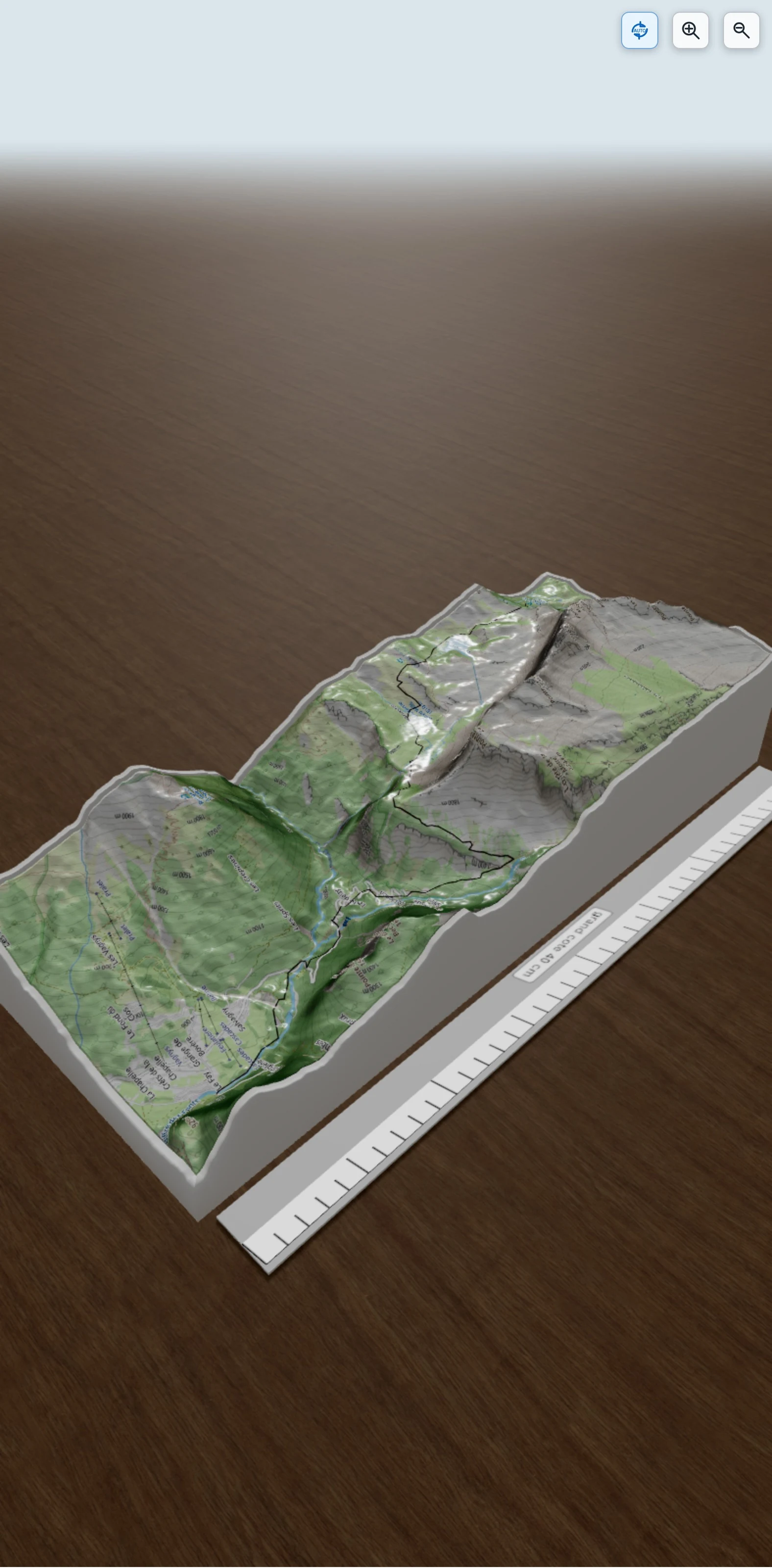 Carte en relief 3D de Traversée des alpes par le GR5, avec relief topographique