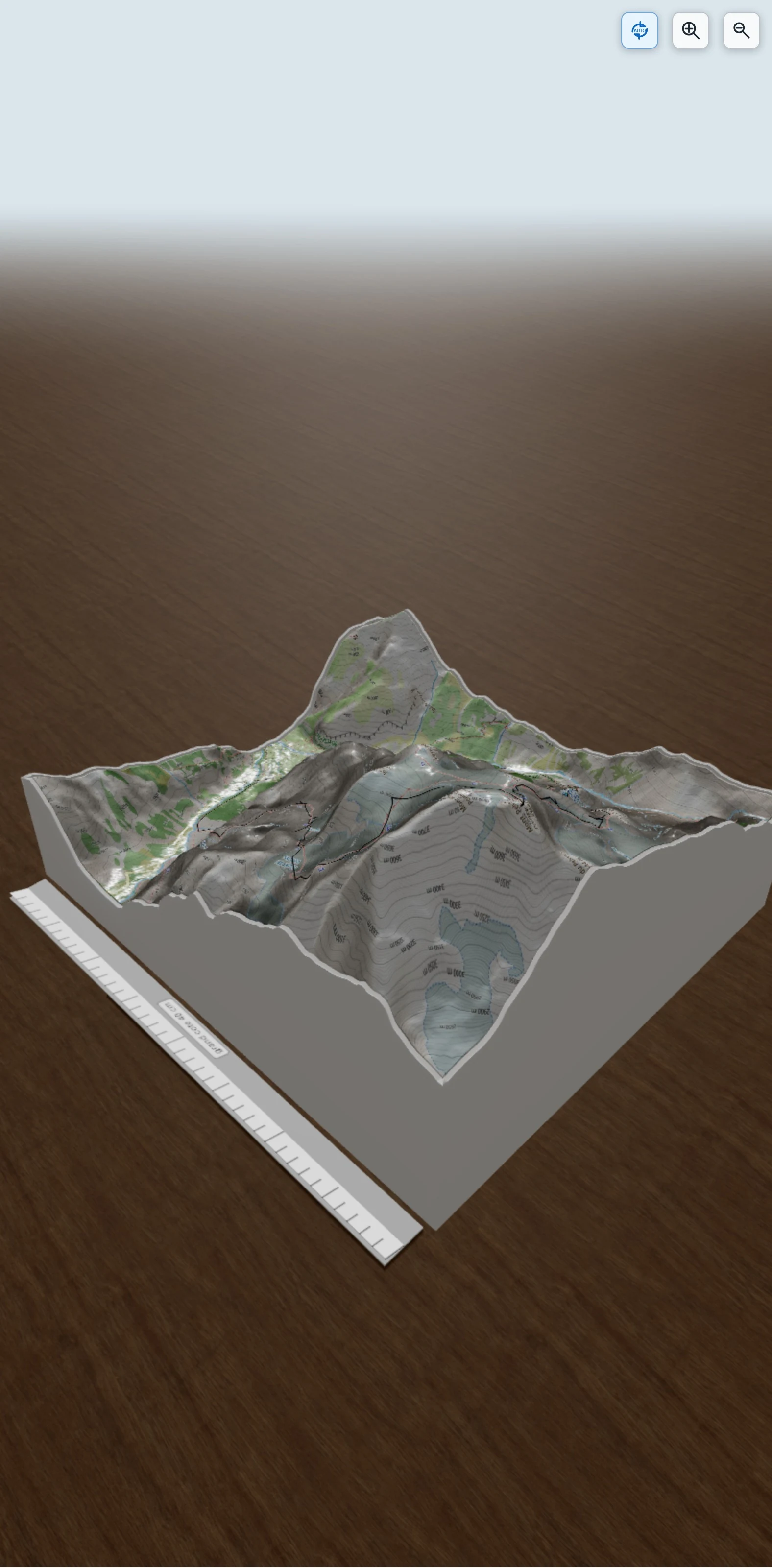 Carte en relief 3D de Traversée du pelvoux, avec relief topographique