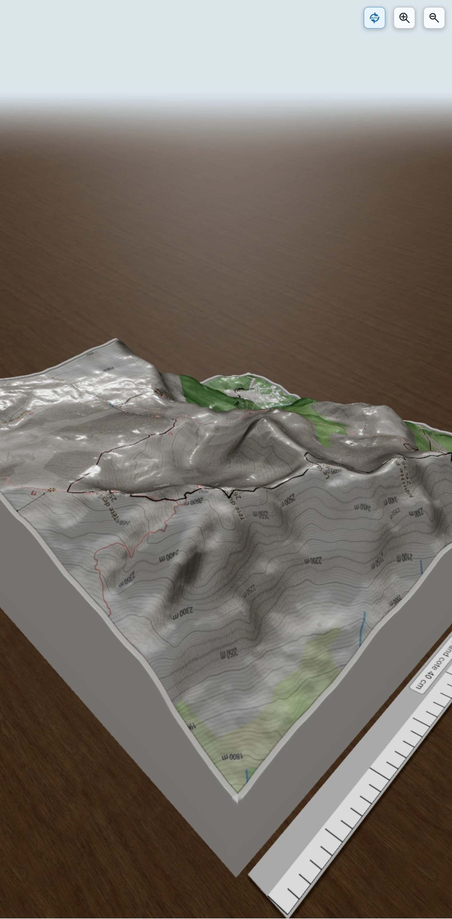 Carte en relief 3D de Traversée Varan-Colonney, avec relief topographique