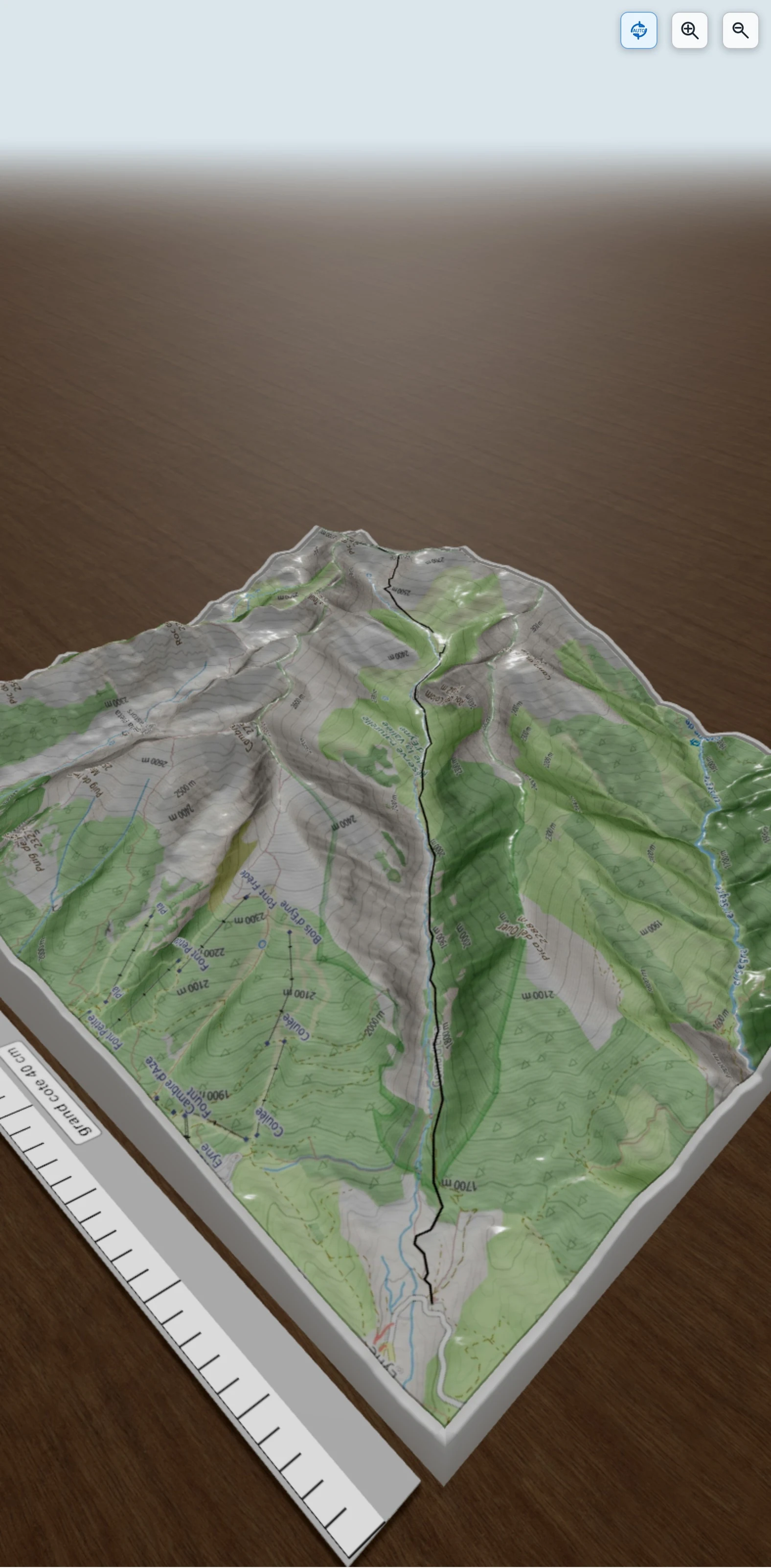 Carte en relief 3D de Vallée d'Eyne , Pic d'Eyne, avec relief topographique