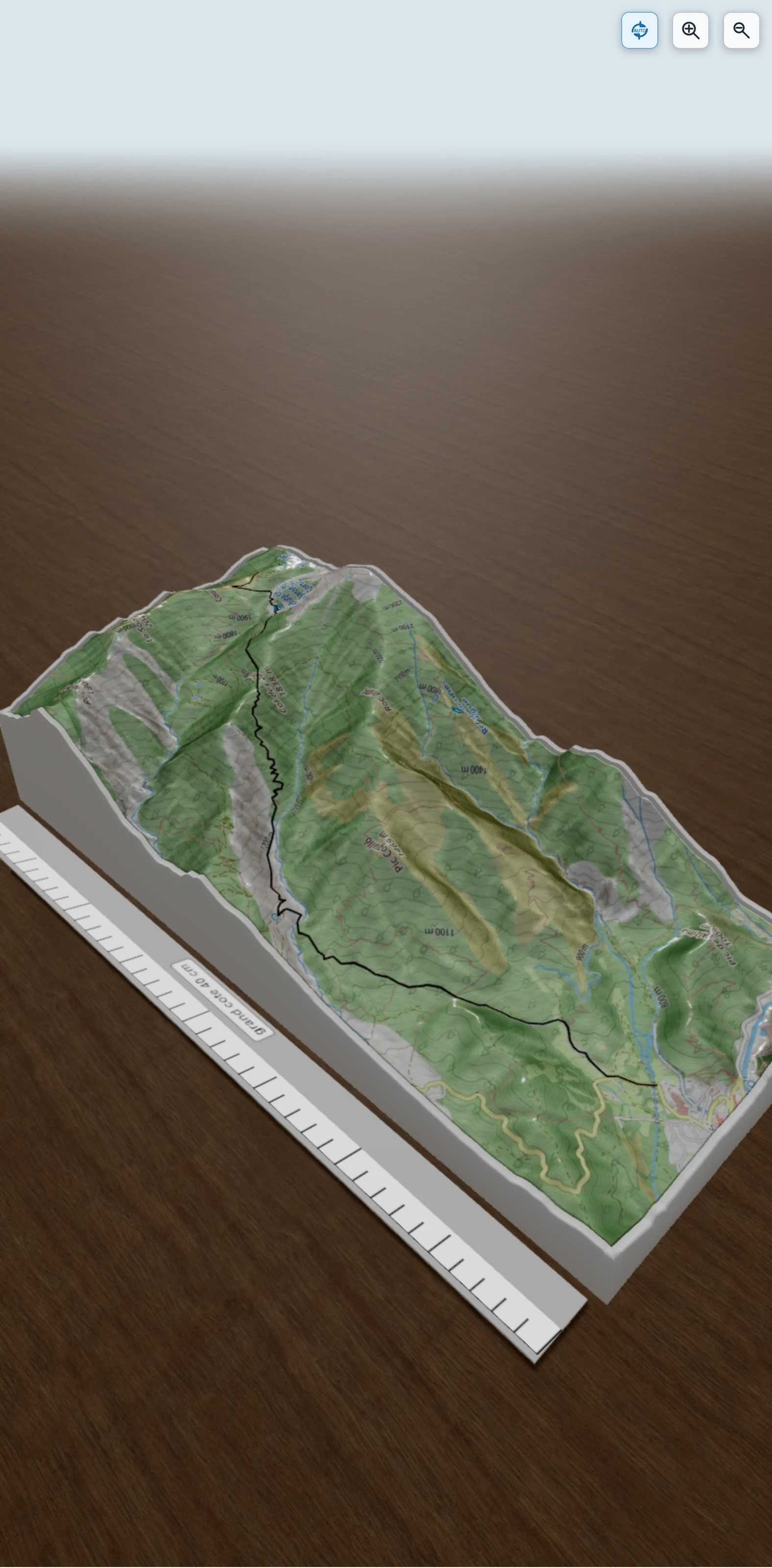 Carte en relief 3D de Vernet-les-bains aux Cortalets, avec relief topographique