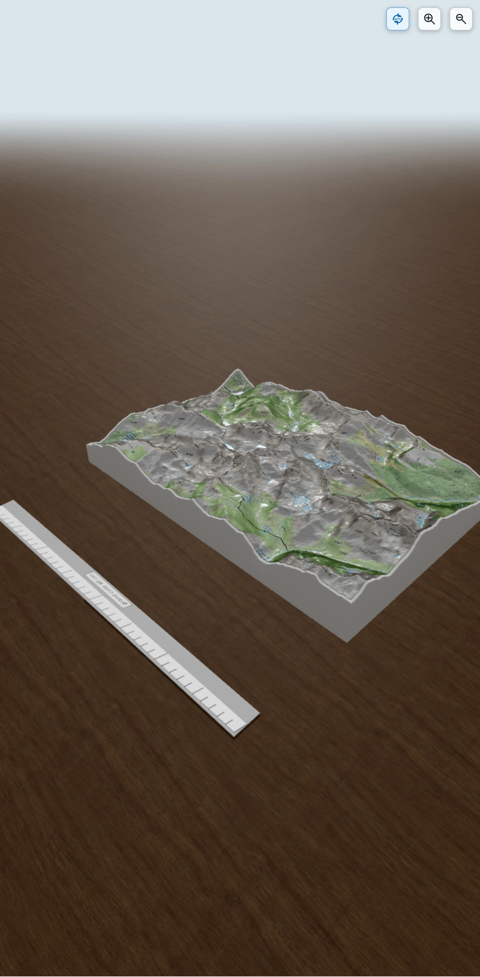 Carte en relief 3D de virée ariègeoise #1, avec relief topographique