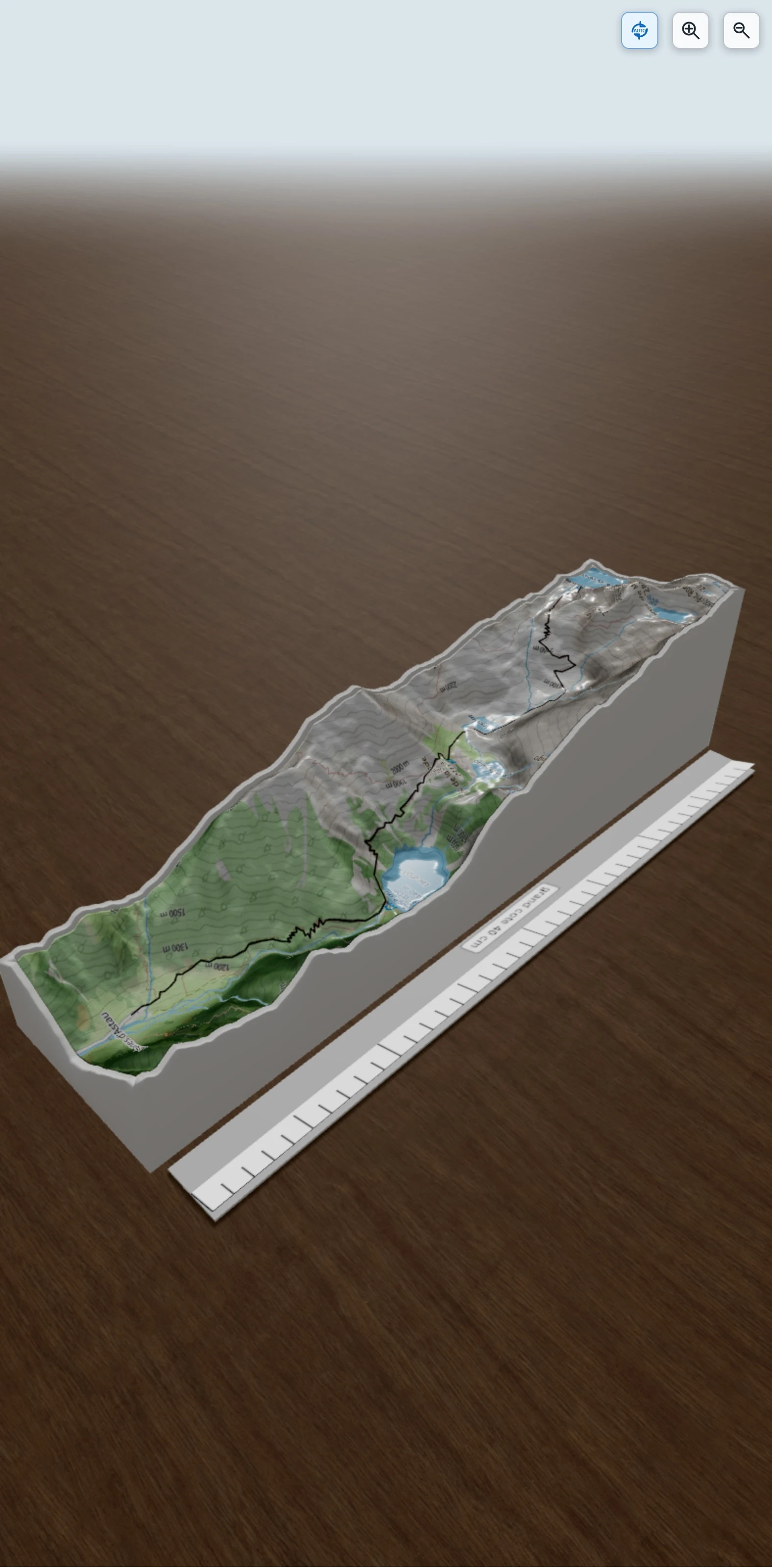 Carte en relief 3D de WE Madec - étape 1, avec relief topographique
