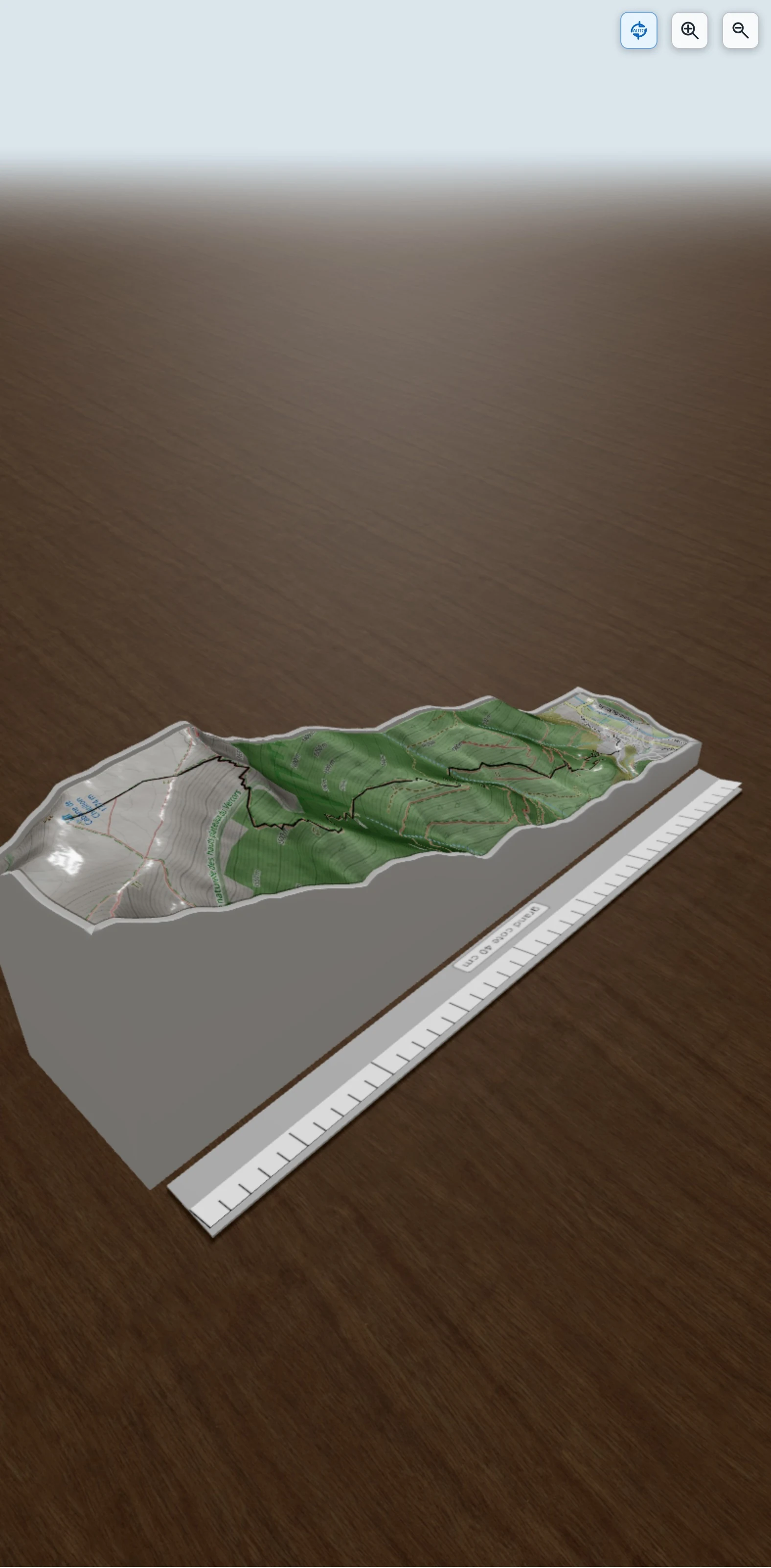 Carte en relief 3D de Week-End Glandasse/montée à la cabane, avec relief topographique
