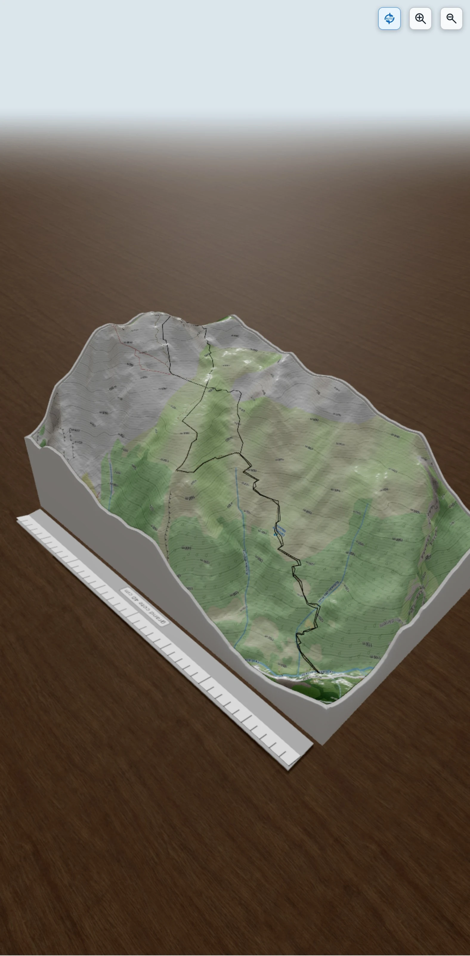 Carte en relief 3D de Wikiloc - Pic de Mousques, avec relief topographique