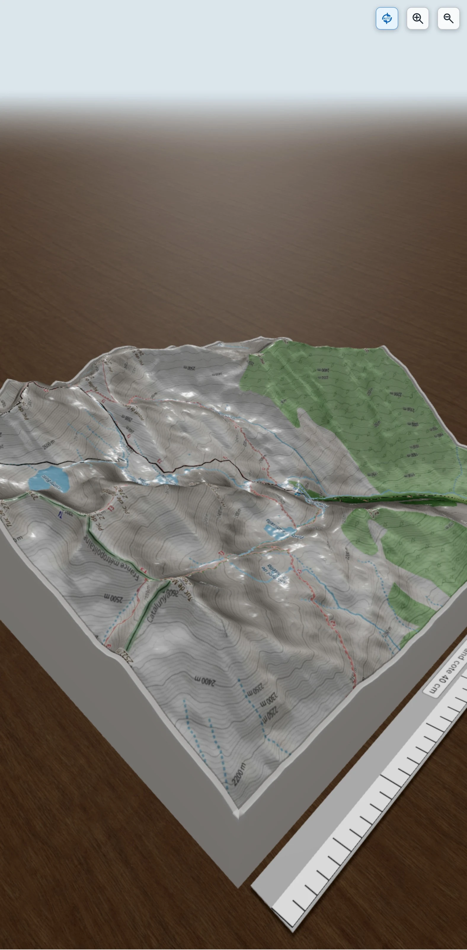 Carte en relief 3D de Wikiloc - Tavascan - Pic de Certascan (2.853m), avec relief topographique